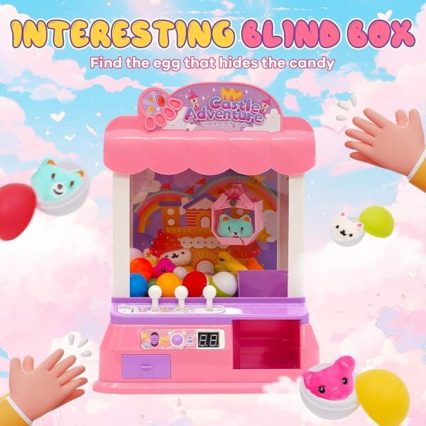 Klauwmachine - mini klauwmachine - snoep gashapon machine (roze) - Afbeelding 3