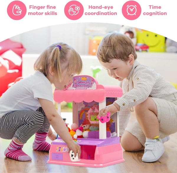 Klauwmachine - mini klauwmachine - snoep gashapon machine (roze) - Afbeelding 4